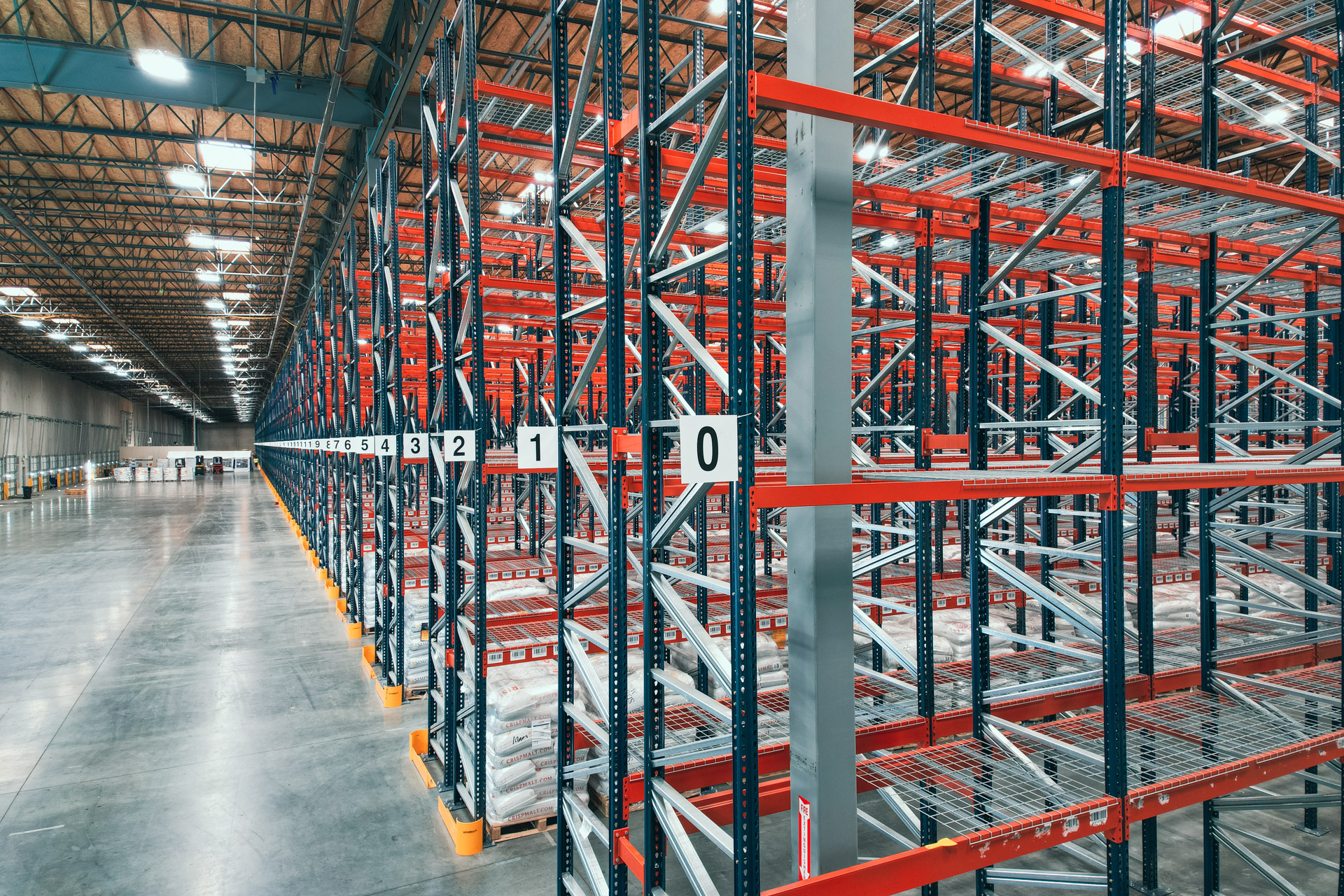 Industrial pallet racking warehouse in Richardson Texas